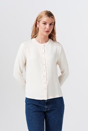 Efie Satin Back Crepe Blouse