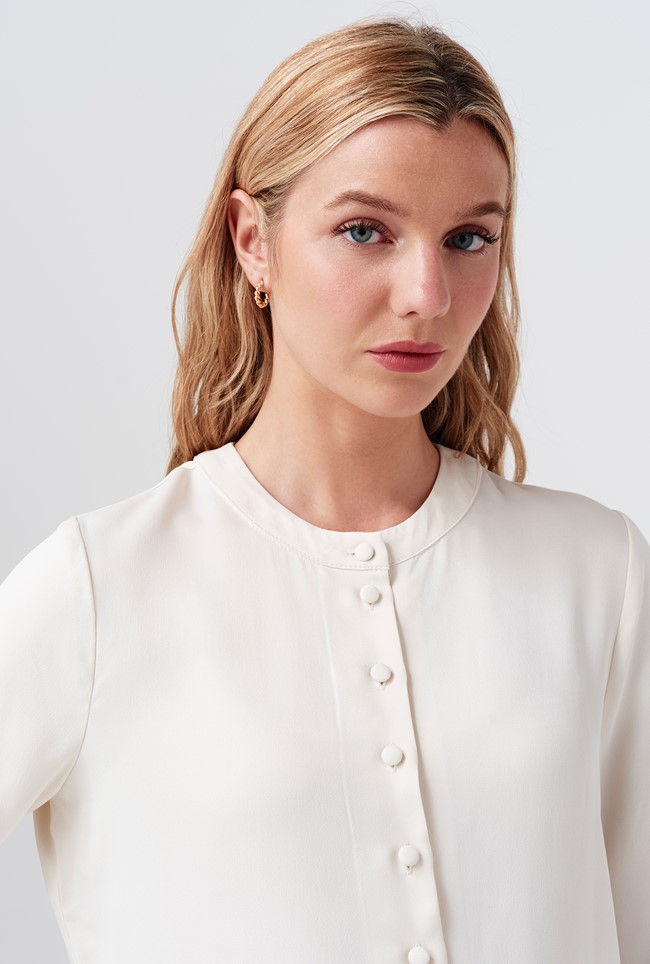 Efie Satin Back Crepe Blouse