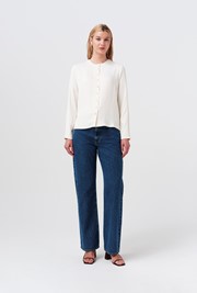 Efie Satin Back Crepe Blouse