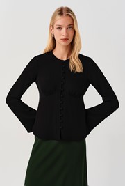 Ceaira Button Down Bell Sleeve Blouse
