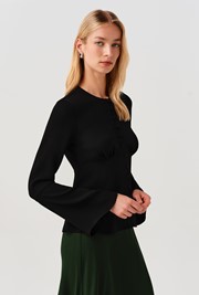 Ceaira Button Down Bell Sleeve Blouse