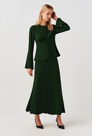 Ceaira Button Down Bell Sleeve Blouse