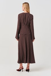 Ceaira Spot Button Bell Sleeve Blouse