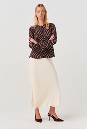 Ceaira Spot Button Bell Sleeve Blouse