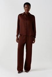 Esther Collared Satin Shirt