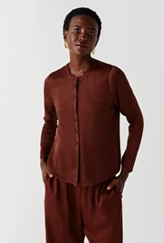 Efie Satin Button Through Blouse