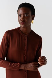 Efie Satin Button Through Blouse