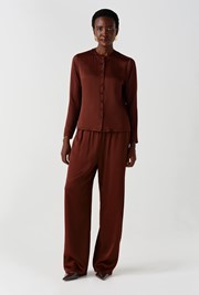 Efie Satin Button Through Blouse