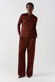 Efie Satin Button Through Blouse