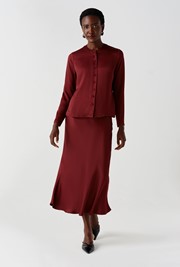 Efie Satin Button Through Blouse