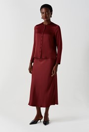 Efie Satin Button Through Blouse
