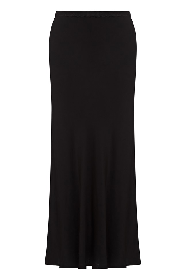 Luna Satin Slip Midi Skirt 