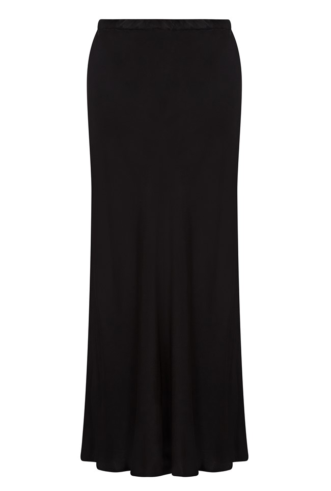 Luna Satin Slip Midi Skirt 