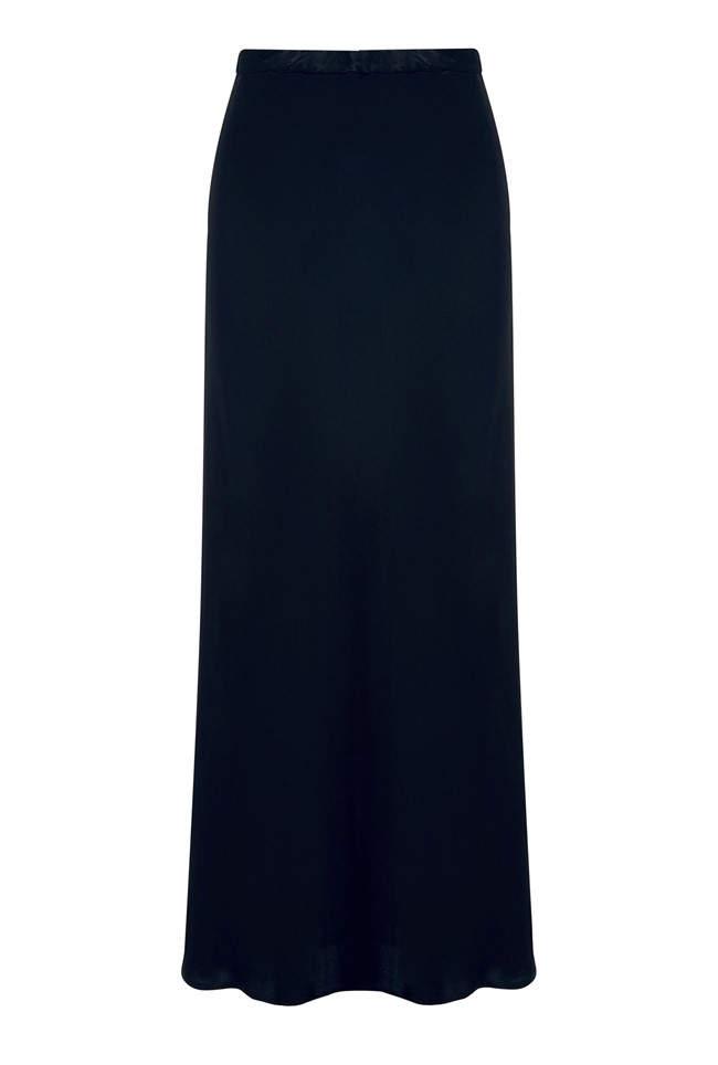 Luna Satin Slip Midi Skirt 