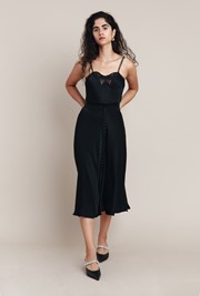 Eva Satin Slip Midi Skirt