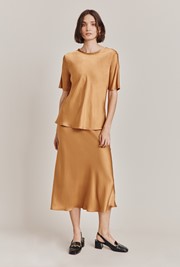 Luna Satin Slip Skirt