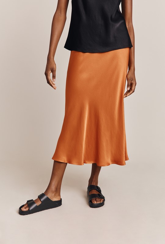 Luna Satin Slip Skirt