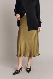 Luna Satin Slip Skirt