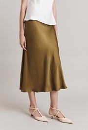 Luna Satin Slip Skirt