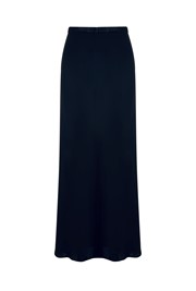 Luna Navy Satin Slip Skirt | Ghost London