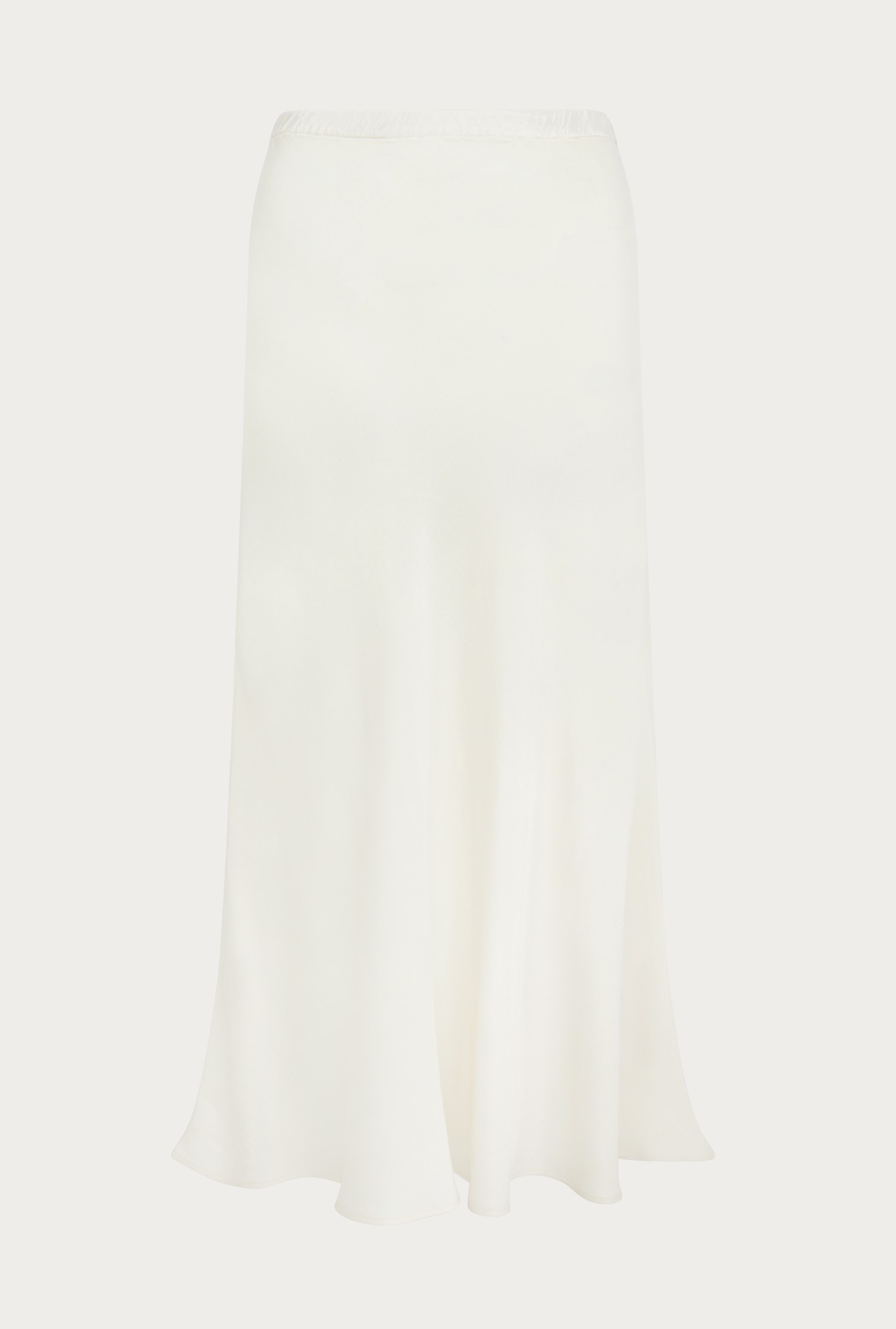 Luna Ivory Satin Slip Skirt | Ghost London