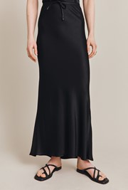 Emma Satin Midi Slip Skirt