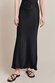 Emma Satin Midi Slip Skirt