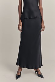 Emma Satin Midi Slip Skirt