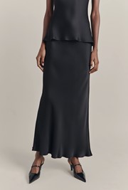 Emma Satin Midi Slip Skirt