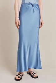 Emma Satin Midi Skirt