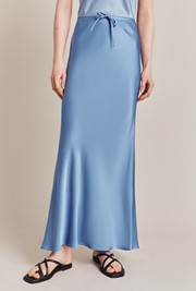 Emma Satin Midi Skirt