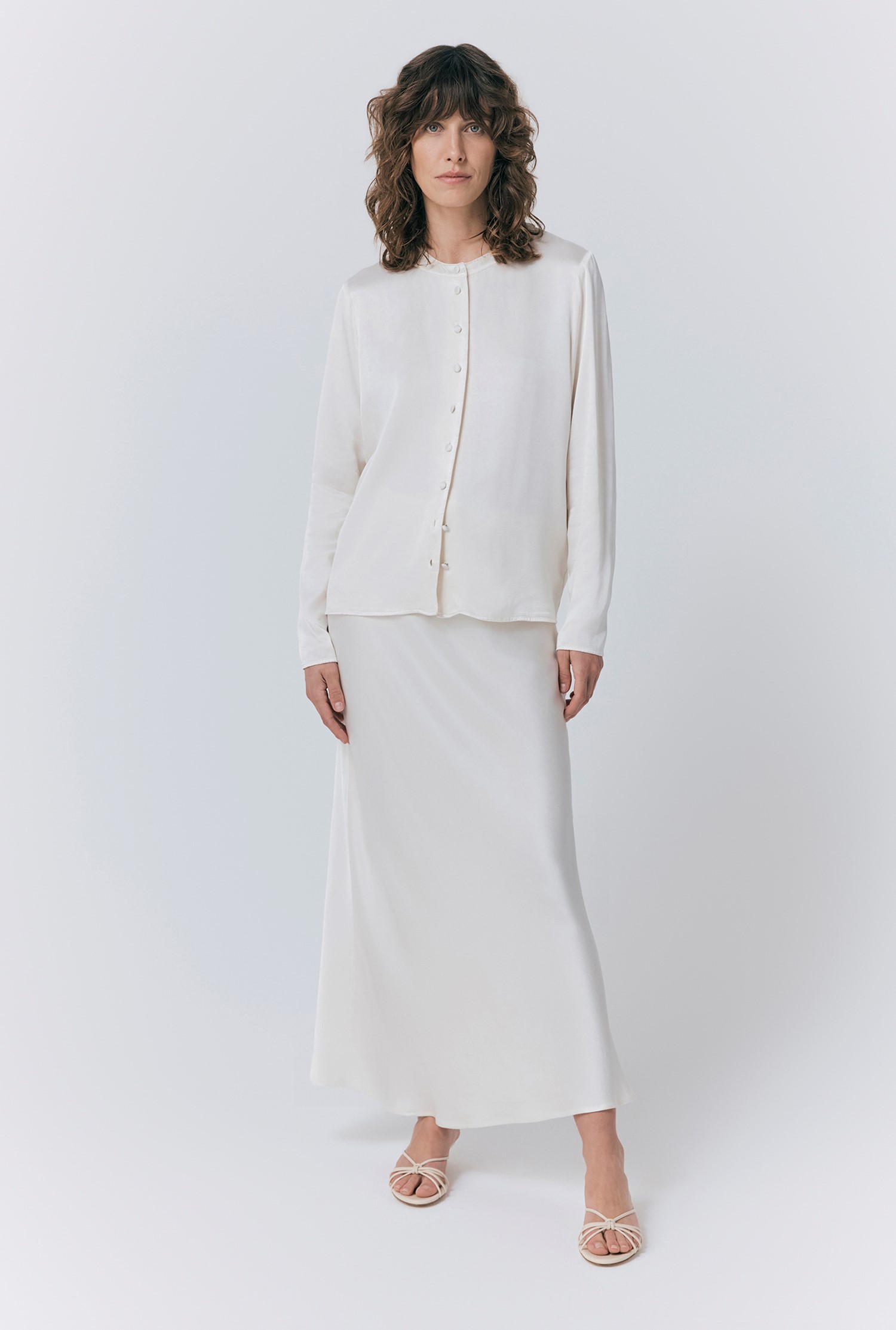 Emma Satin Slip Skirt Ghost London