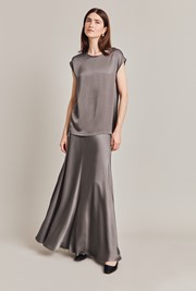 Adrianna Satin Maxi Slip Skirt