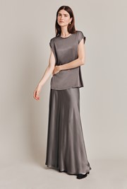 Adrianna Satin Maxi Slip Skirt