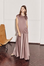 Adrianna Satin Maxi Slip Skirt