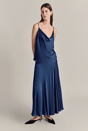 Poppy Satin Midi Skirt