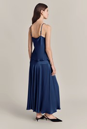 Poppy Satin Midi Skirt