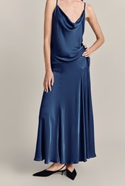 Poppy Satin Midi Skirt