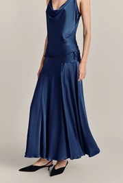 Poppy Satin Midi Skirt