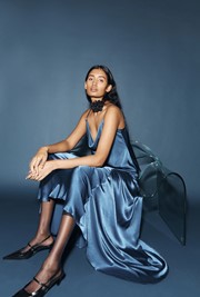 Poppy Satin Midi Skirt