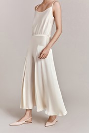 Poppy Satin Midi Skirt