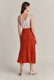 Eva Sequin Crepe Midi Skirt