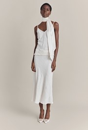Eva Sequin Crepe Midi Skirt