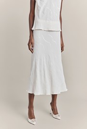 Eva Sequin Crepe Midi Skirt