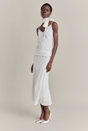 Eva Sequin Crepe Midi Skirt