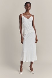 Eva Sequin Crepe Midi Skirt