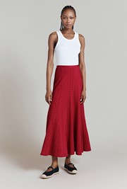 Charlee Cotton Broderie Midi Skirt