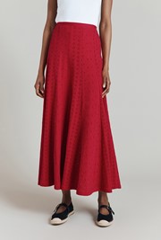Charlee Cotton Broderie Midi Skirt