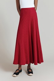 Charlee Cotton Broderie Midi Skirt