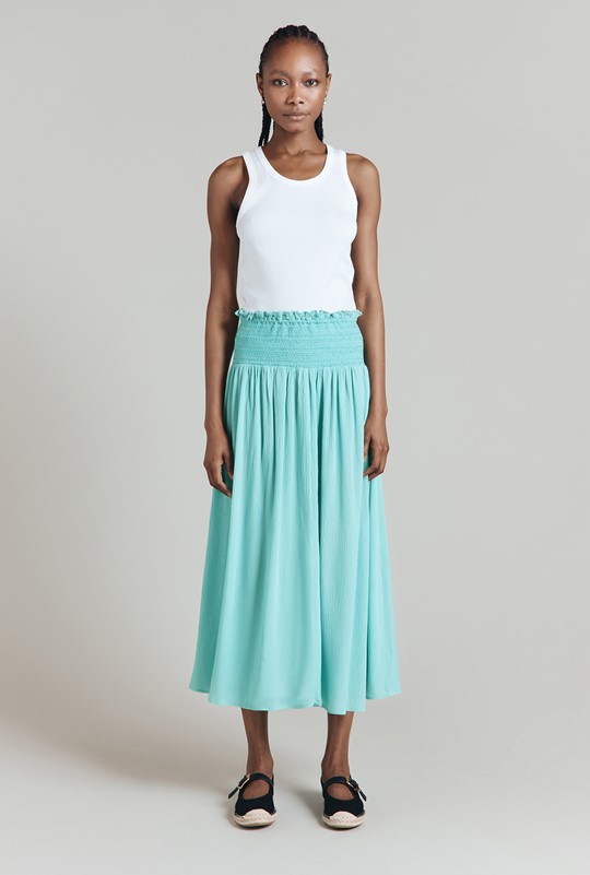 Ember Crinkle Midi Skirt